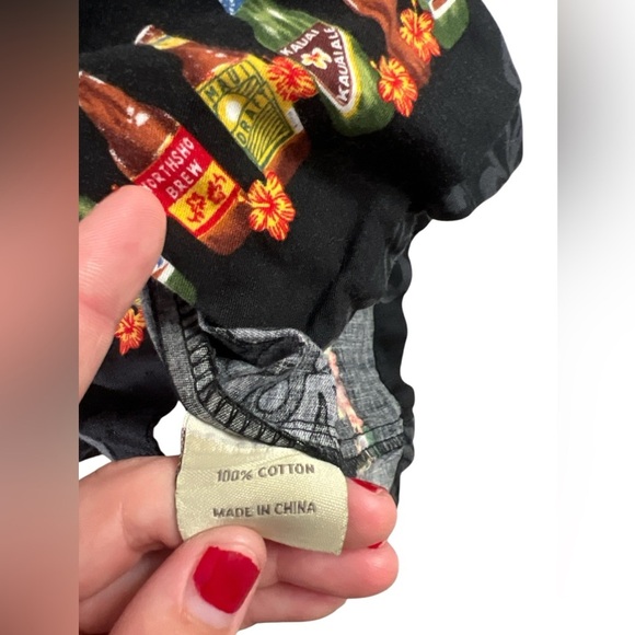 High surf Hawaiian beer short sleeve casual button down shirt - Picture 4 of 5